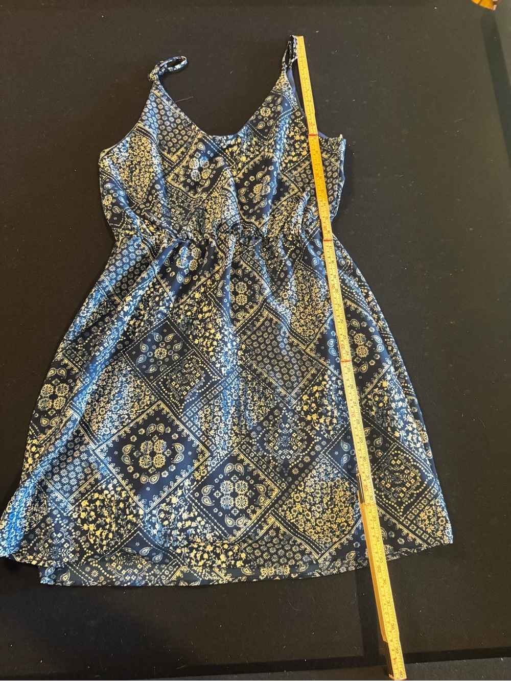 French Grey Blue Printed Midi Dress - Picture 10 of 10